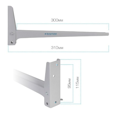 Кронштейн Kromax MICRO-4 silver фото 4