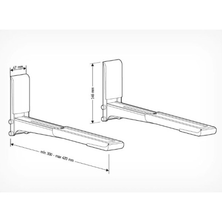 Кронштейн HOLDER MWS-2003 белый фото 2